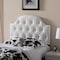 Baxton Studio Morris White Upholstered Button-Tufted Twin Size Headboard 125-6977 - alternate 2